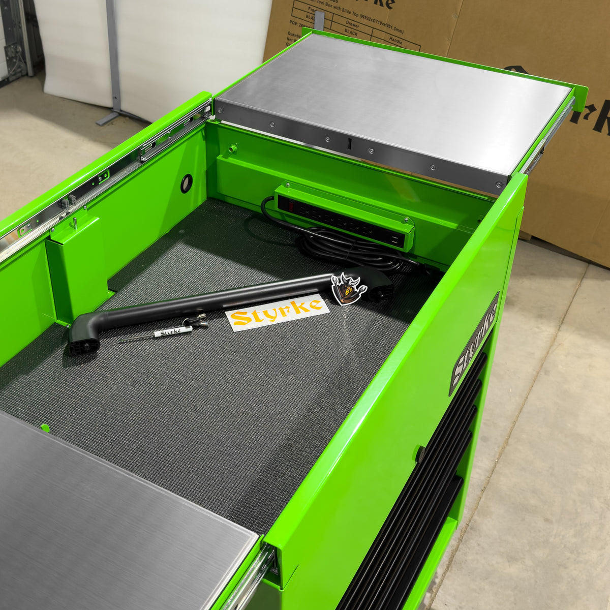 Styrke 36" Tool Chest with Sliding Top - Lime Green/Black/Black