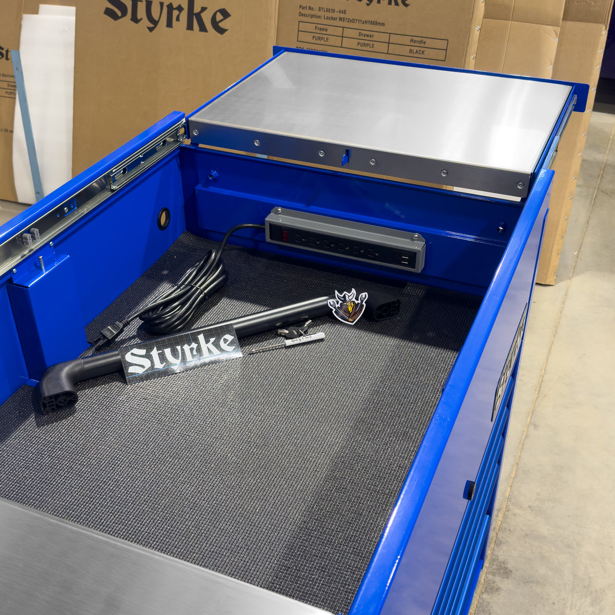 Styrke 36" Tool Chest with Sliding Top - Blue/Grey/Blue