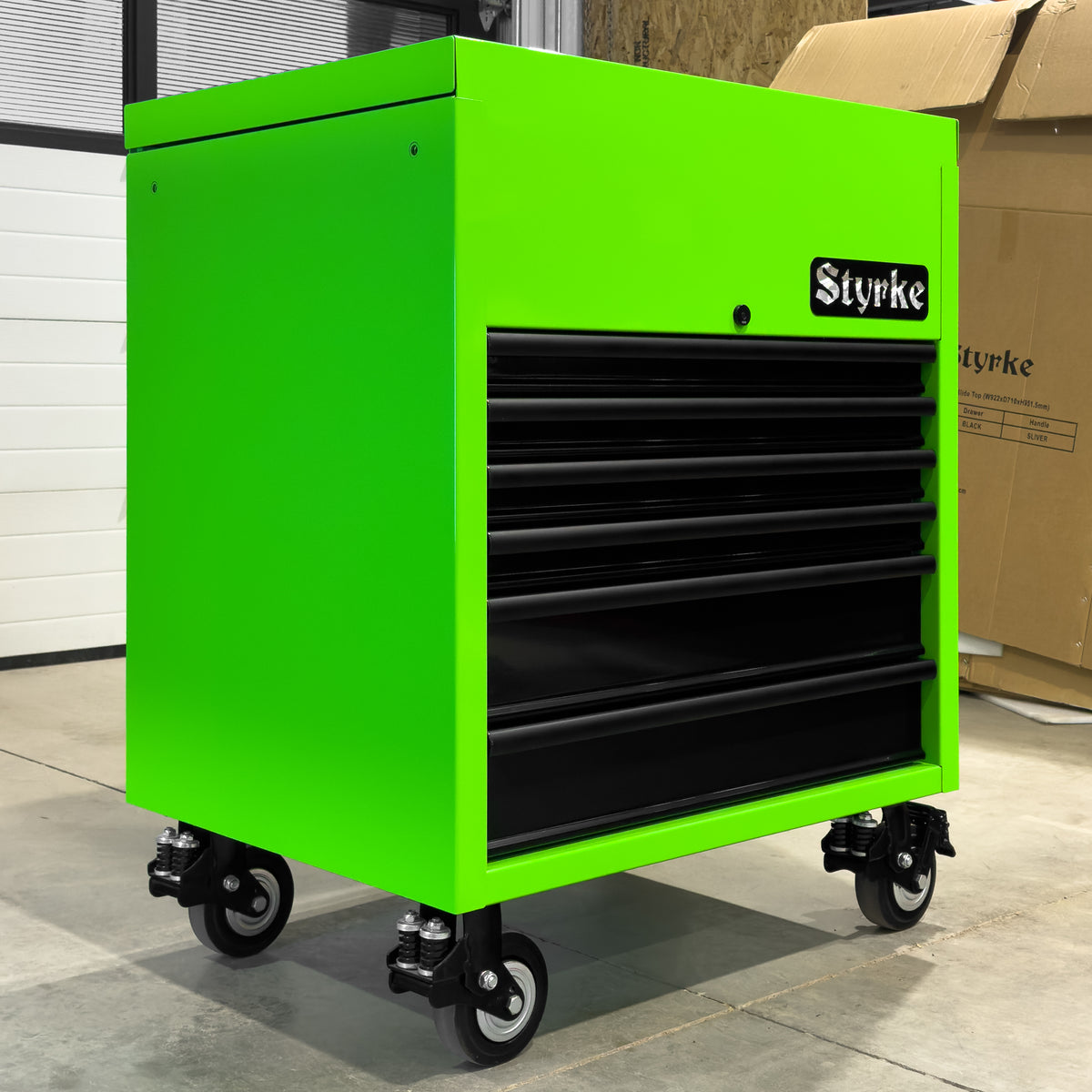 Styrke 36" Tool Chest with Sliding Top - Lime Green/Black/Black