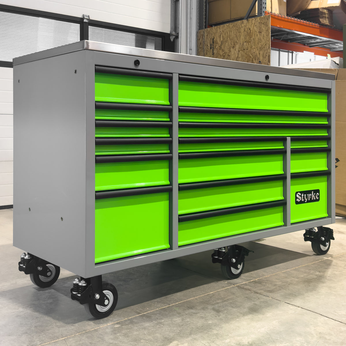 Styrke 72" Tool Chest - Grey/Lime Green/Black