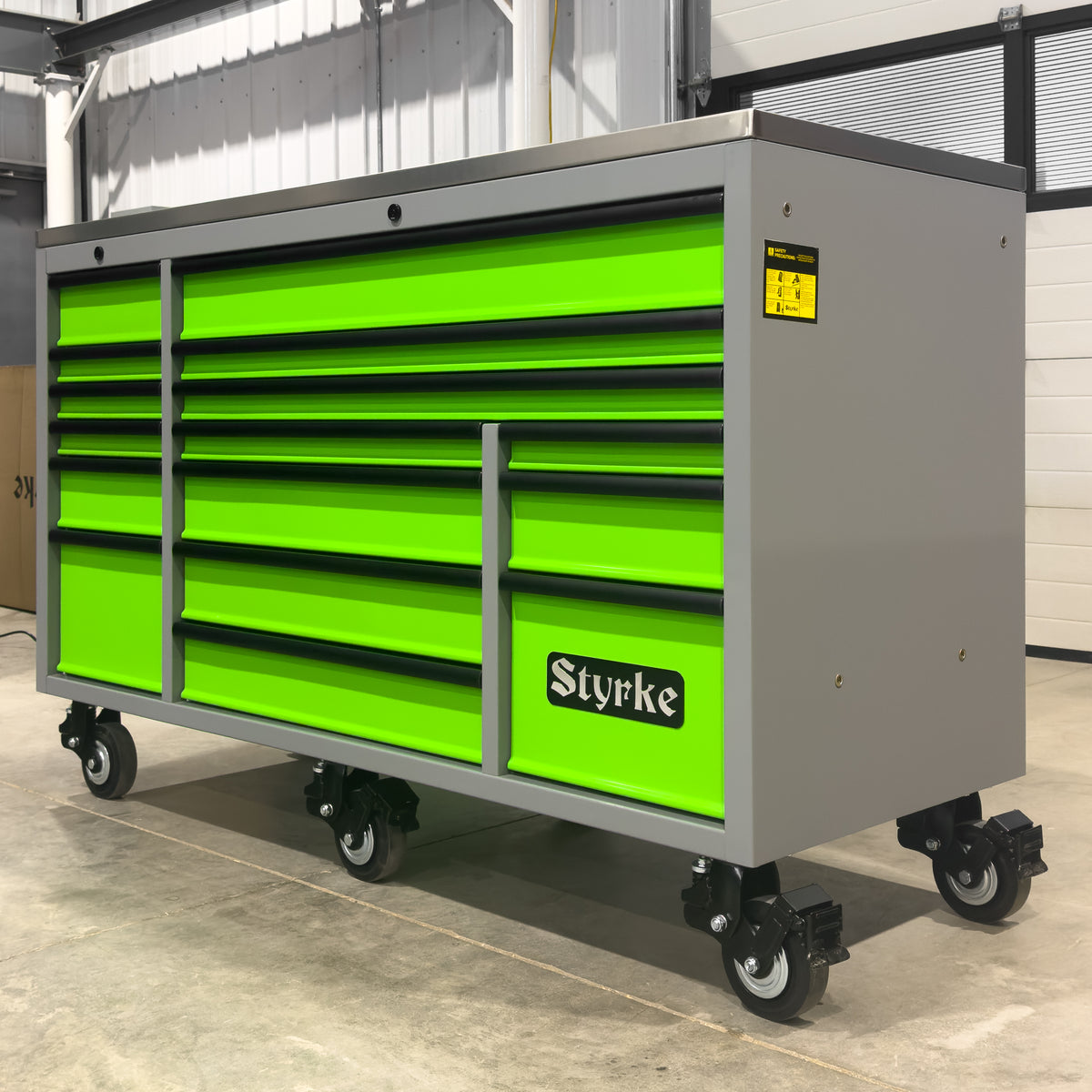 Styrke 72" Tool Chest - Grey/Lime Green/Black