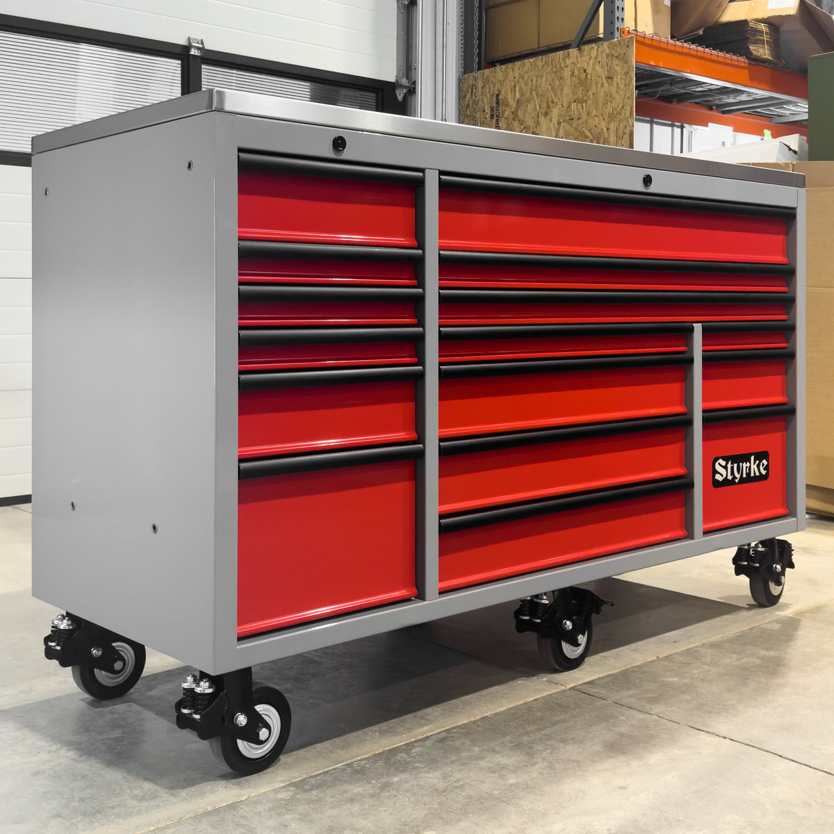 *SCRATCH AND DENT* Styrke 72" Tool Chest - Grey/Red/Black