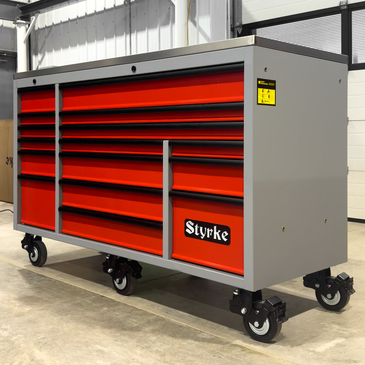 *SCRATCH AND DENT* Styrke 72" Tool Chest - Grey/Red/Black