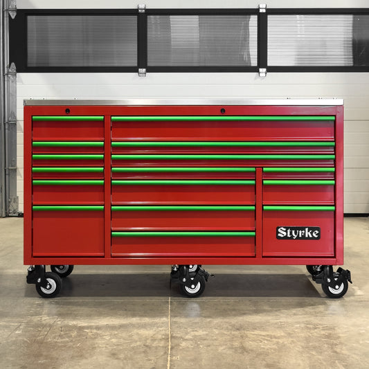 *SCRATCH AND DENT* Styrke 72" Tool Chest - Red/Red/Green