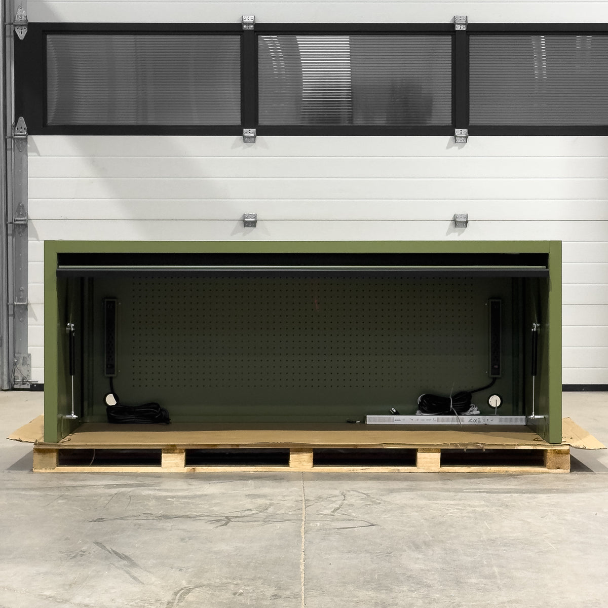 Styrke 72" Hutch *SCRATCH & DENT* - Olive Green/Olive Green/Black