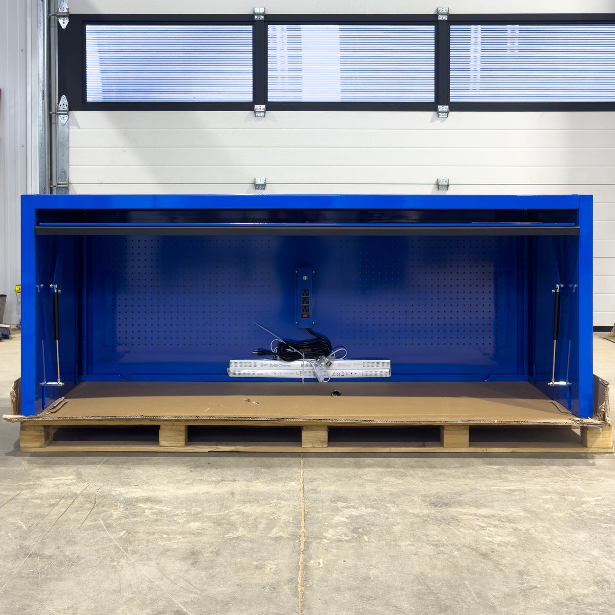 *SCRATCH AND DENT* Styrke 72" Hutch - Blue/Blue/Black